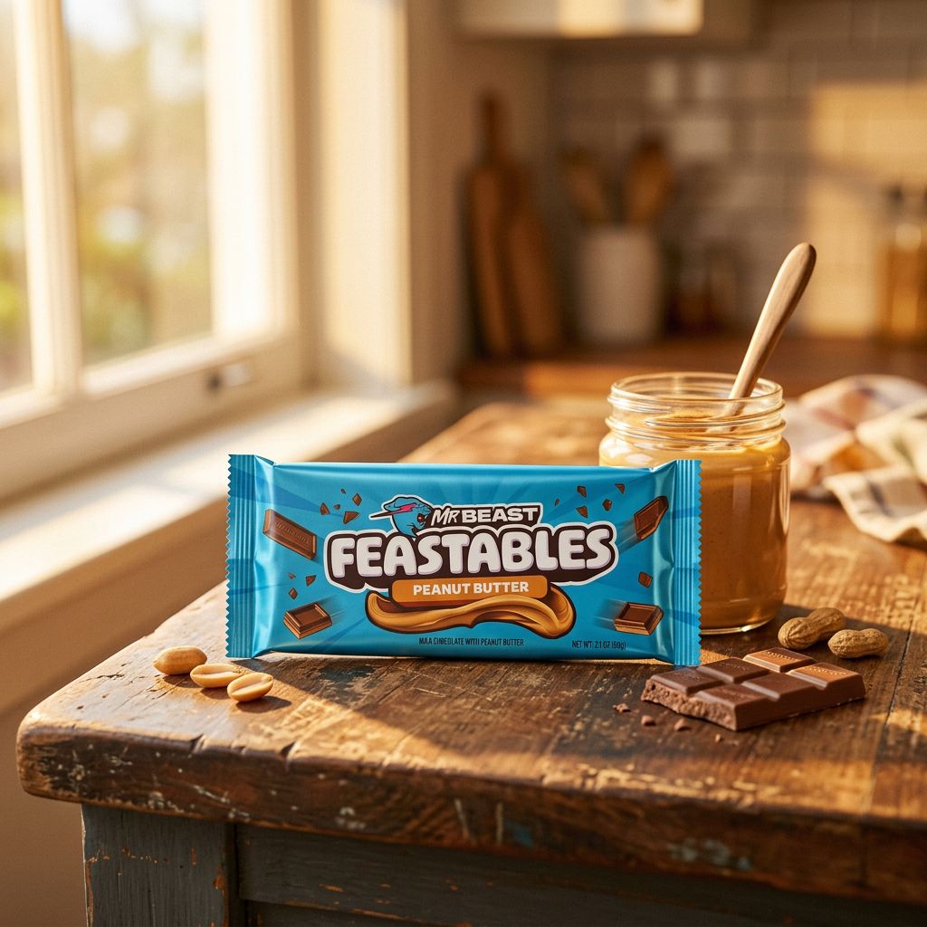 Mr Beast Feastables Chocolate con mantequilla de cacahuete