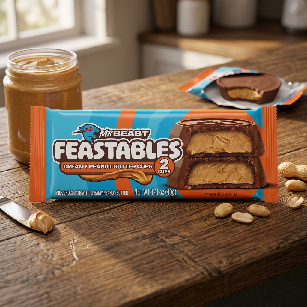 Mr Beast Feastables Cups Mantequilla de Cacahuete Cremosa