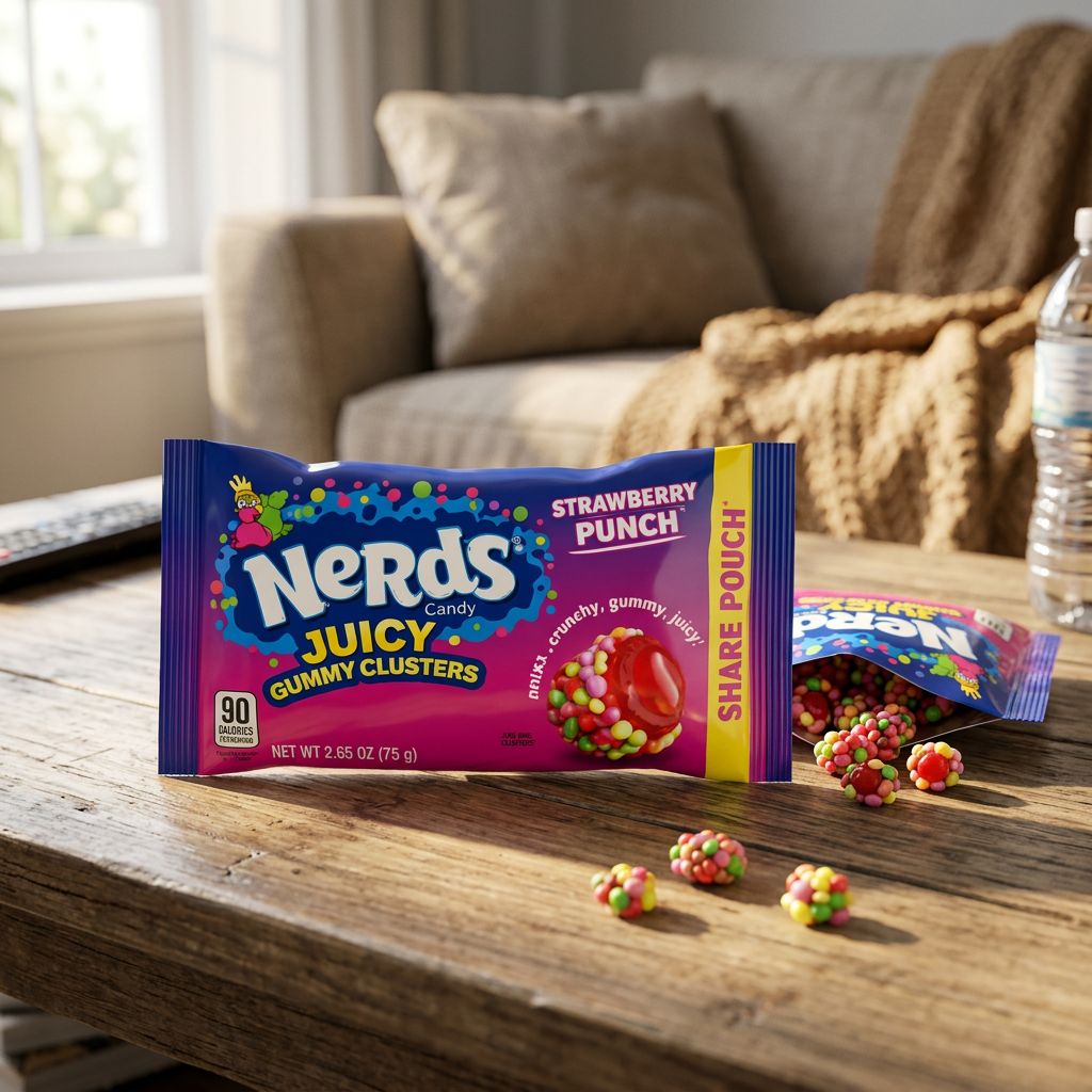 Nerds Clusters de Gomitas Sabor Fresa con Ponche de Fresa