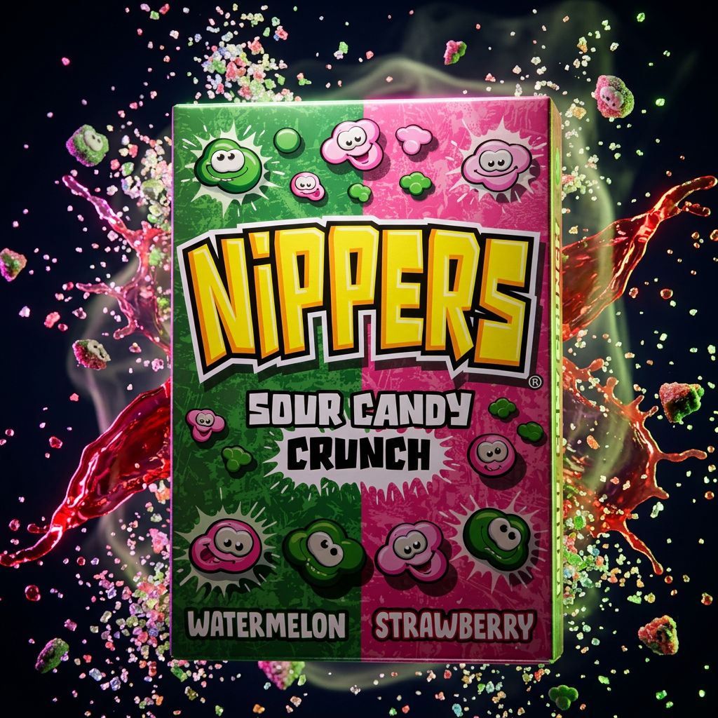 Nippers Caramelos Ácidos Crujientes Sandía y Fresa