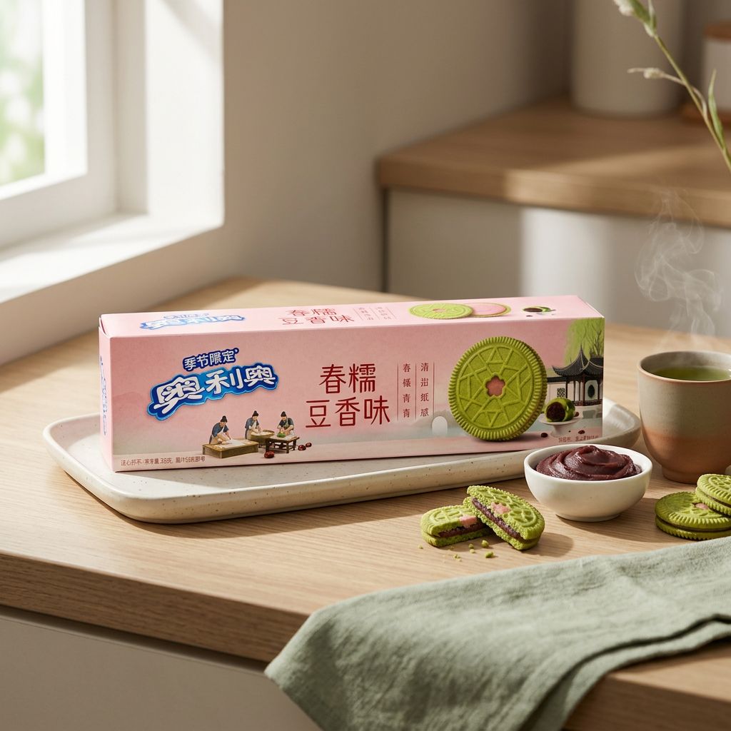 Oreo Edición Limitada de Primavera Sabor a Artemisa y Frijol Rojo