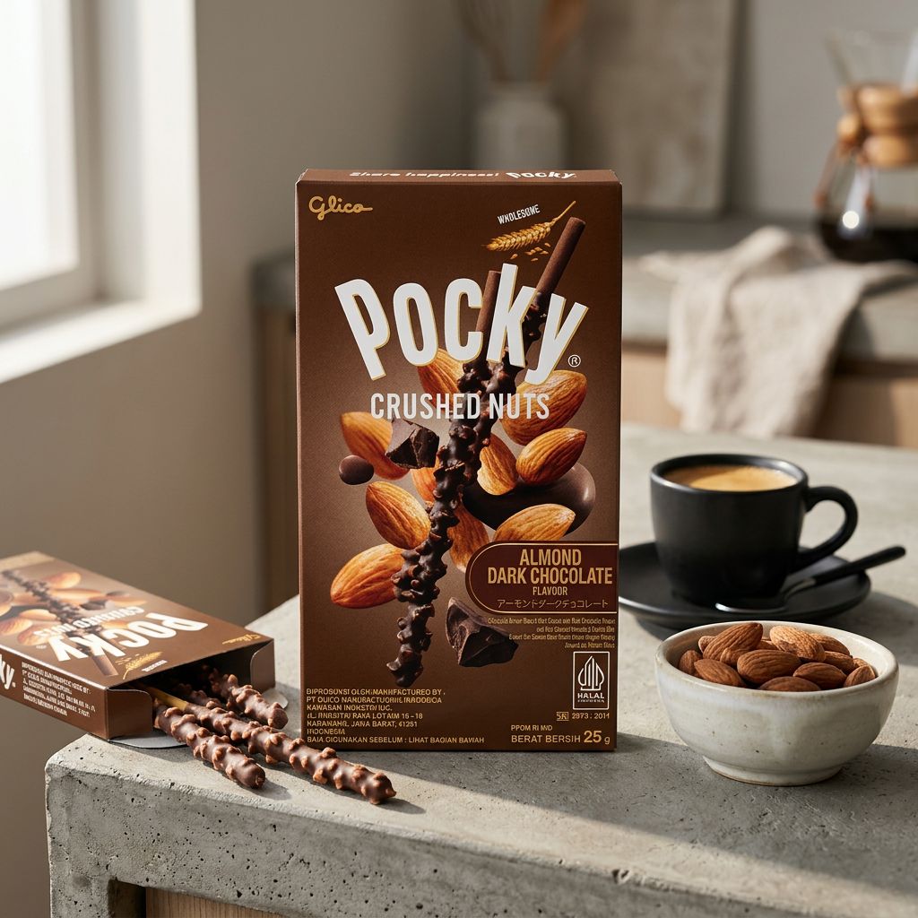 Pocky Almendra Chocolate Negro
