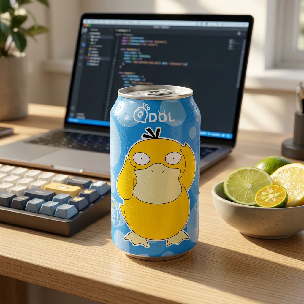 Agua con Gas Sabor Cítrico QDOL Pokémon Psyduck