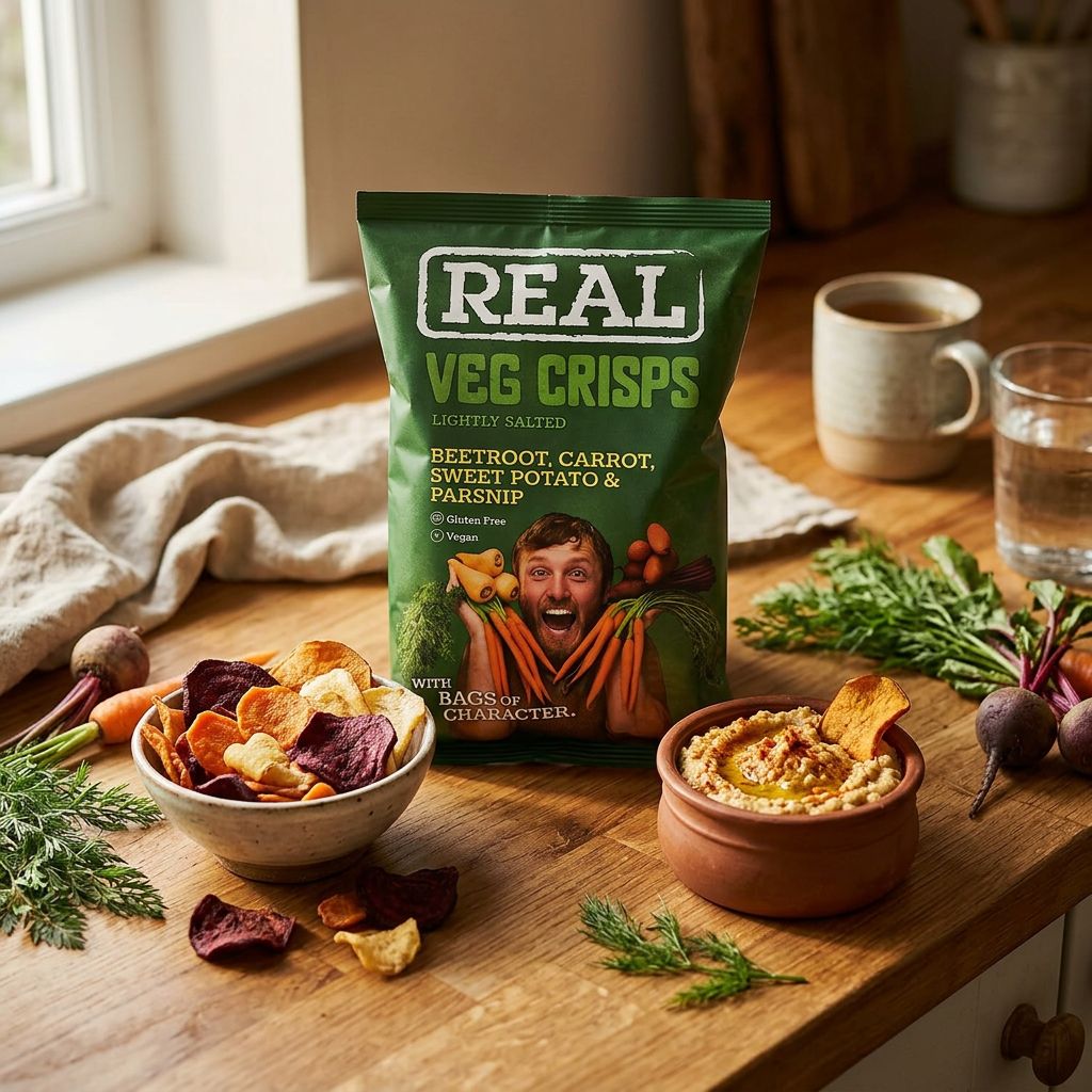 Chips de verduras pequeñas y crujientes
