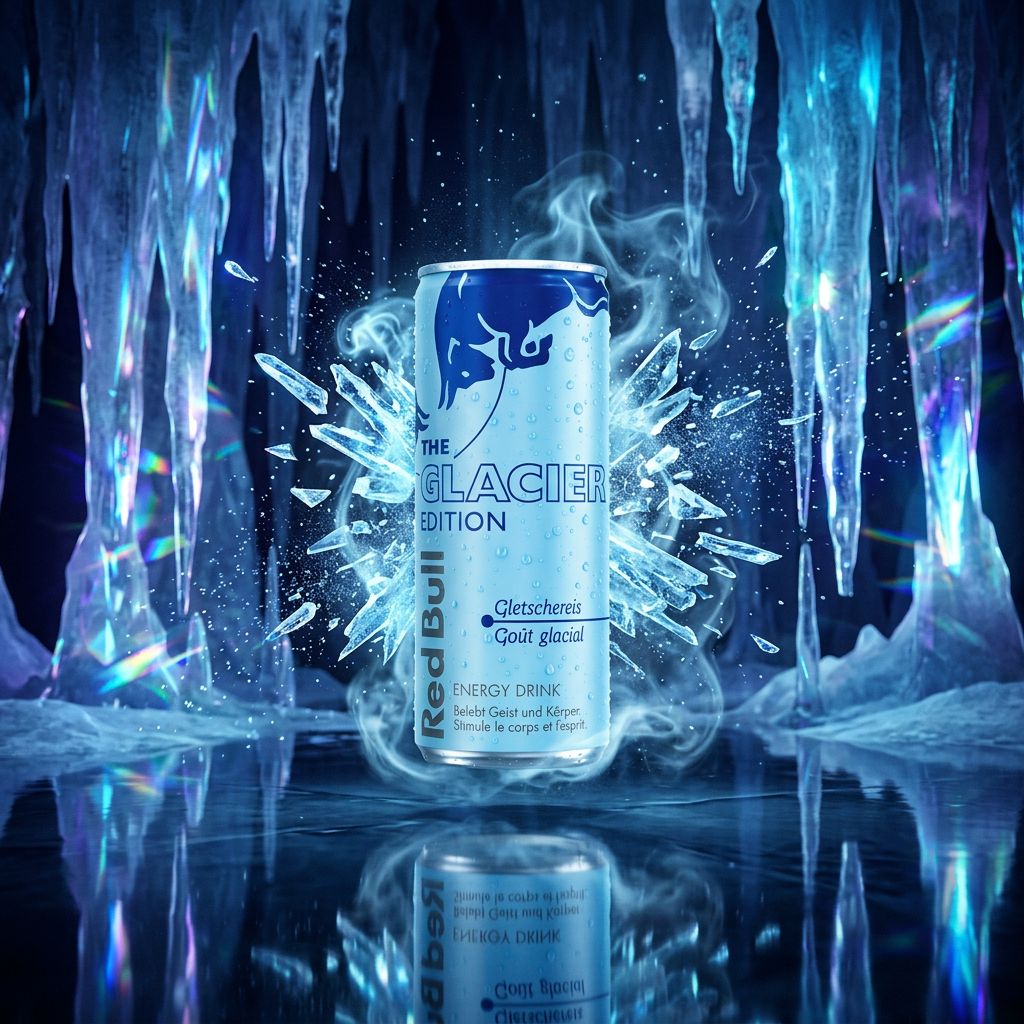 Red Bull Glacier Edition canette edition speciale saveur glaciale 250ml import disponible sur My American Shop