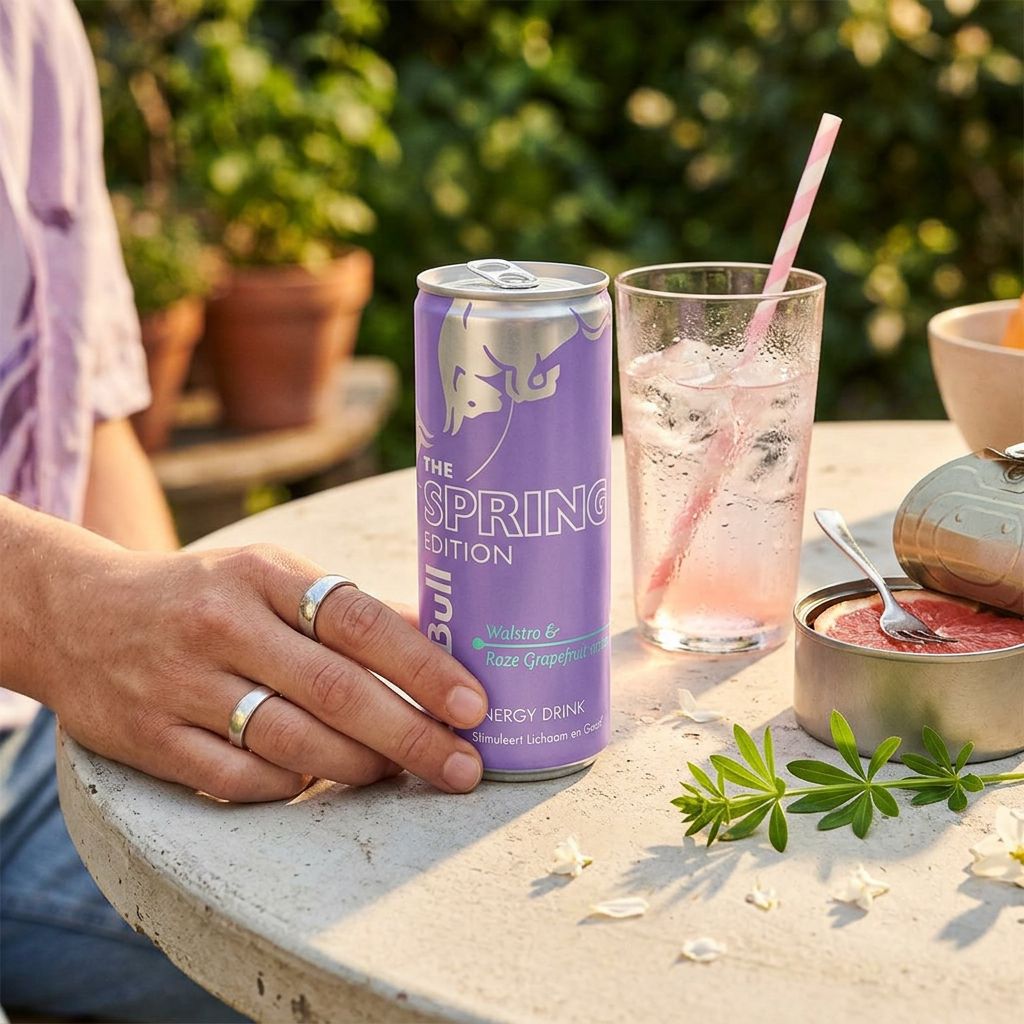 Red Bull Spring Edition Woodruff & Pamplemousse Rose, canette 250ml edition limitee, disponible sur My American Shop