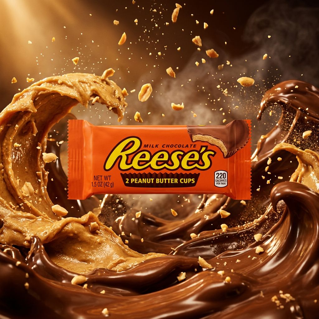 Reese's 2 Peanut Butter Cups, biscuits chocolat cacahuète format duo, origine USA, disponible sur My American Shop