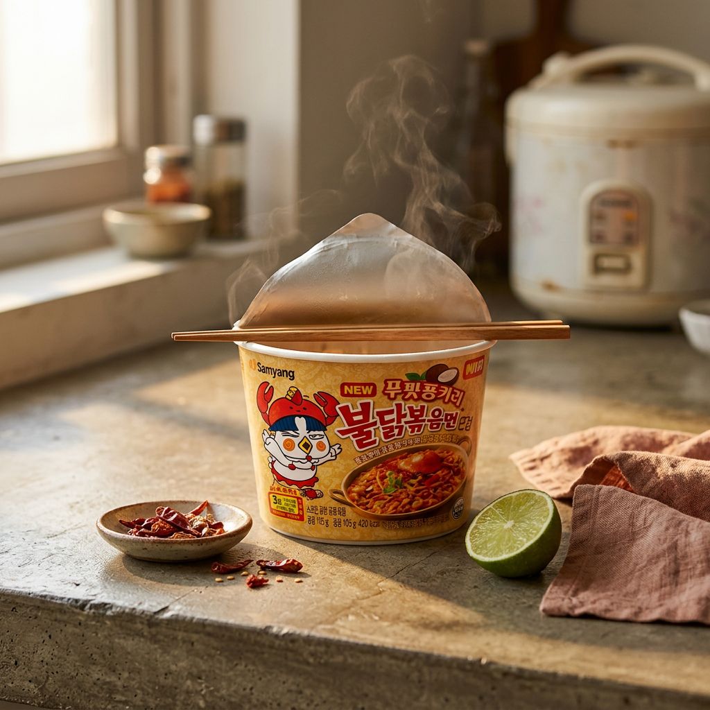 SAMYANG Buldak Sabor Poo Pat Pong Curry Ramen en Vaso