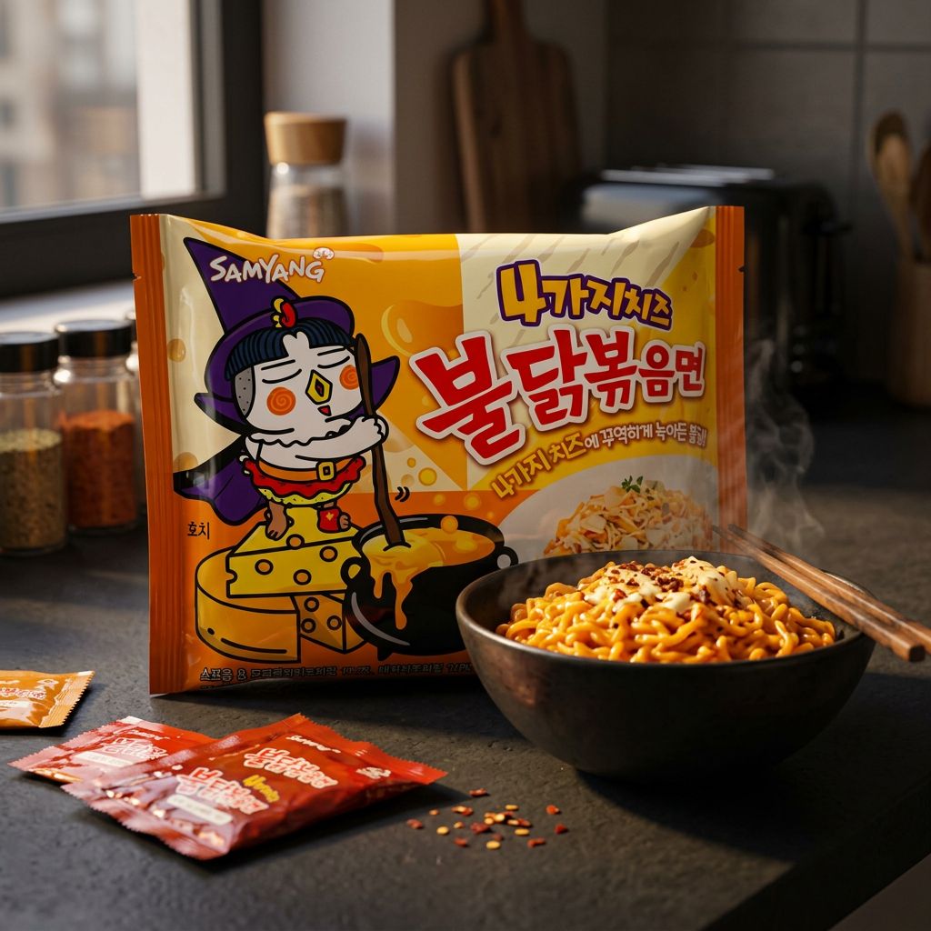 Samyang Ramen 4 Sabores Queso Pollo Picante