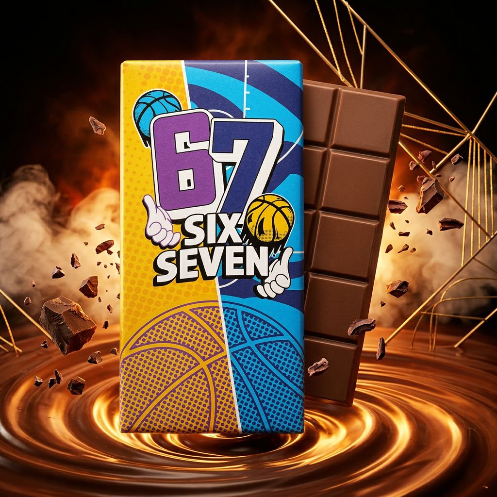 Six Seven Milk Chocolate, tablette chocolat au lait premium inspiration Dubai, importée aux USA, disponible sur My American Shop