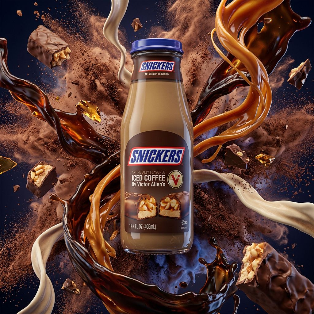 Snickers Iced Coffee, café glacé RTD arôme caramel cacao, importé des USA, disponible sur My American Shop