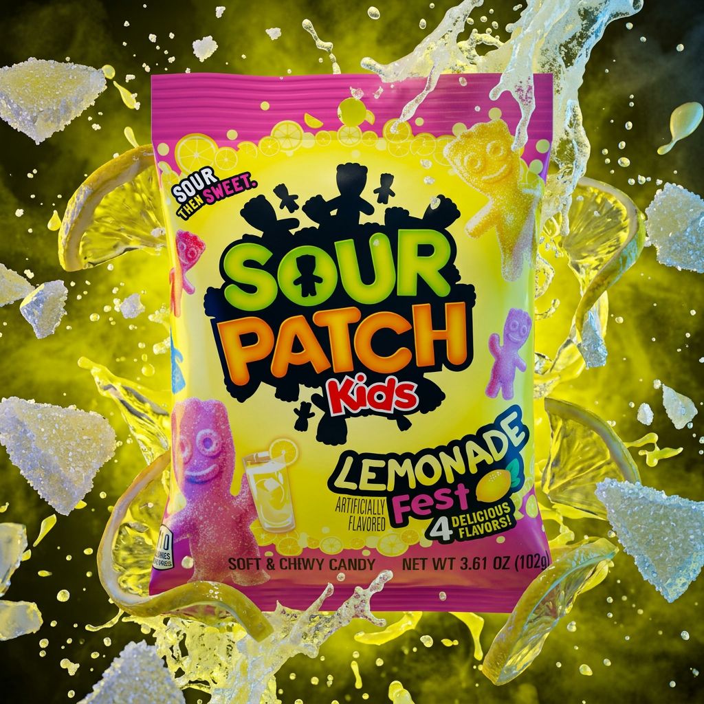 Sour Patch Kids Lemonade, bonbons aigres-sucrés saveur citron importés des USA, disponible sur My American Shop