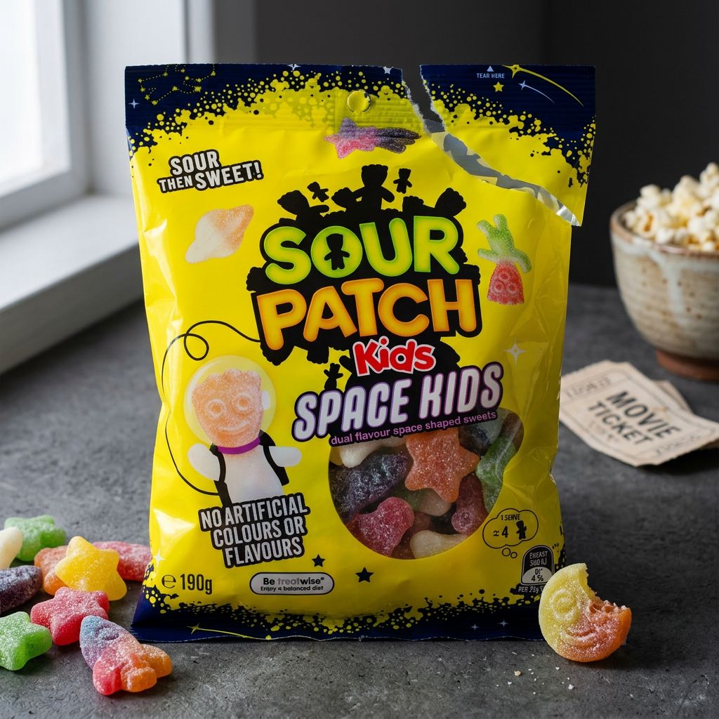 Sour Patch Kids Space Kids Big, bonbons américains acidulés format géant, disponible sur My American Shop