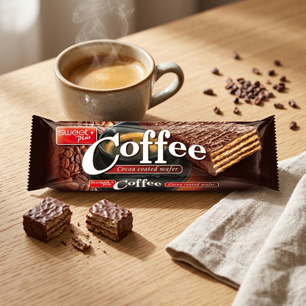 Barquillo recubierto de cacao con café Sweet Plus