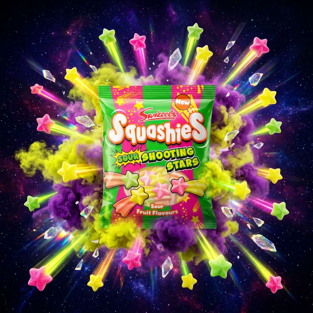Swizzels Squashies Estrellas Fugaces de Fruta Ácida
