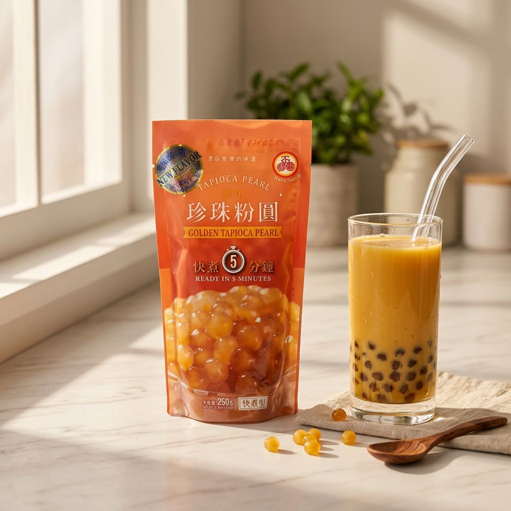Tapioca Pearl Bubble Tea Golden