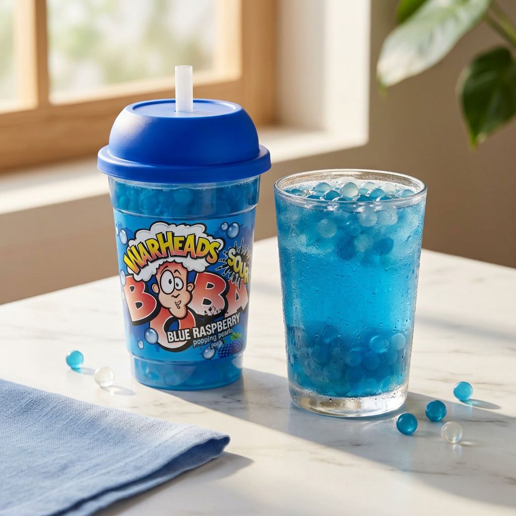 Warheads Boba Ácido Frambuesa Azul