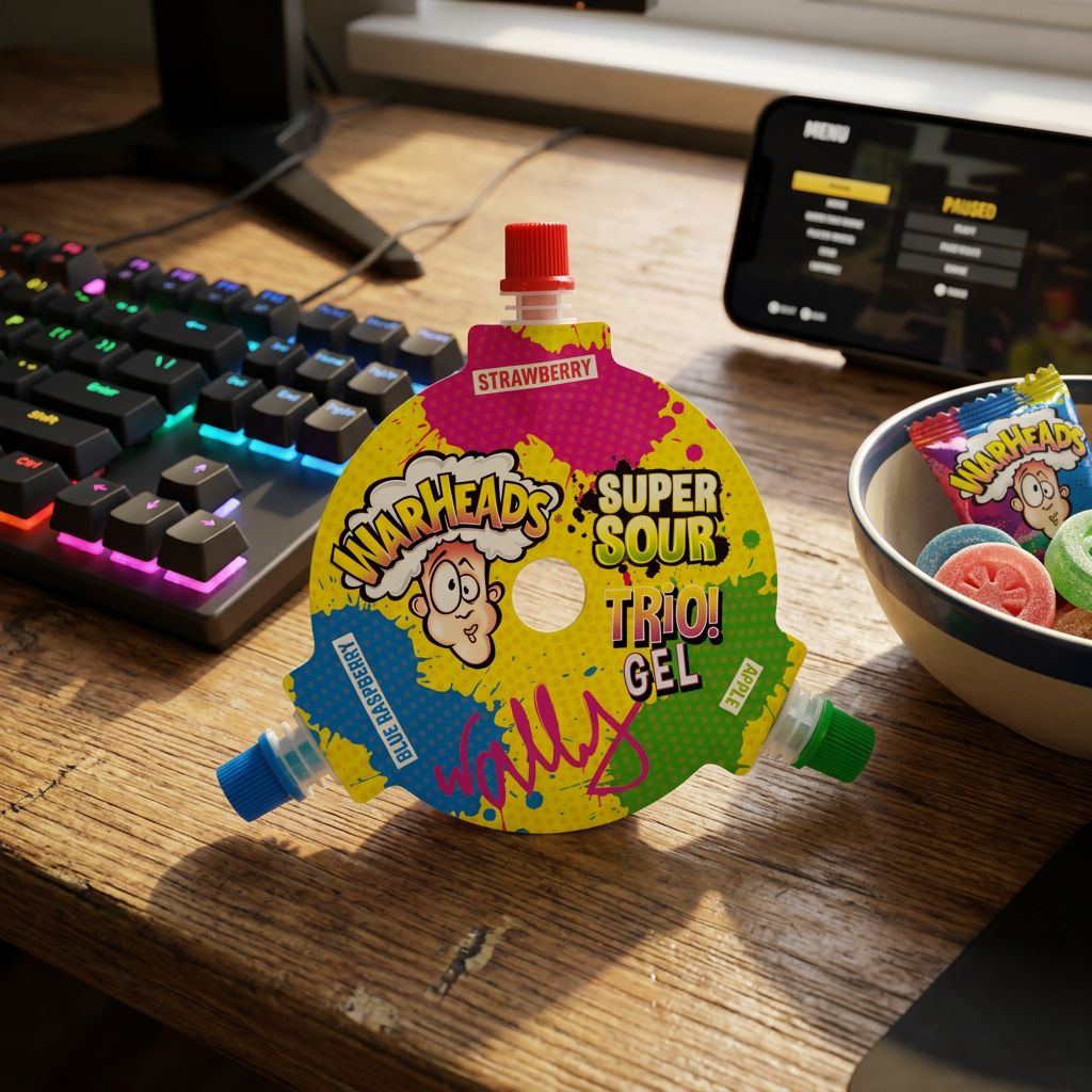 Warheads Sour Wheel, bonbon acide américain à mâcher en forme de roue, fruité et intense, disponible sur My American Shop