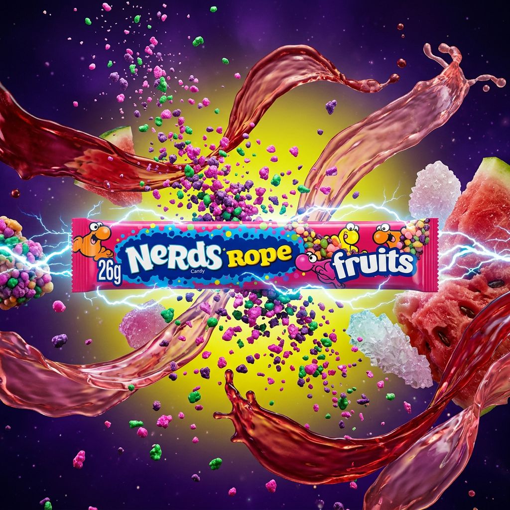 Wonka Nerds Ropes Fruits, corde moelleuse enrobée de Nerds croquants, bonbon américain aux fruits, disponible sur My American Shop