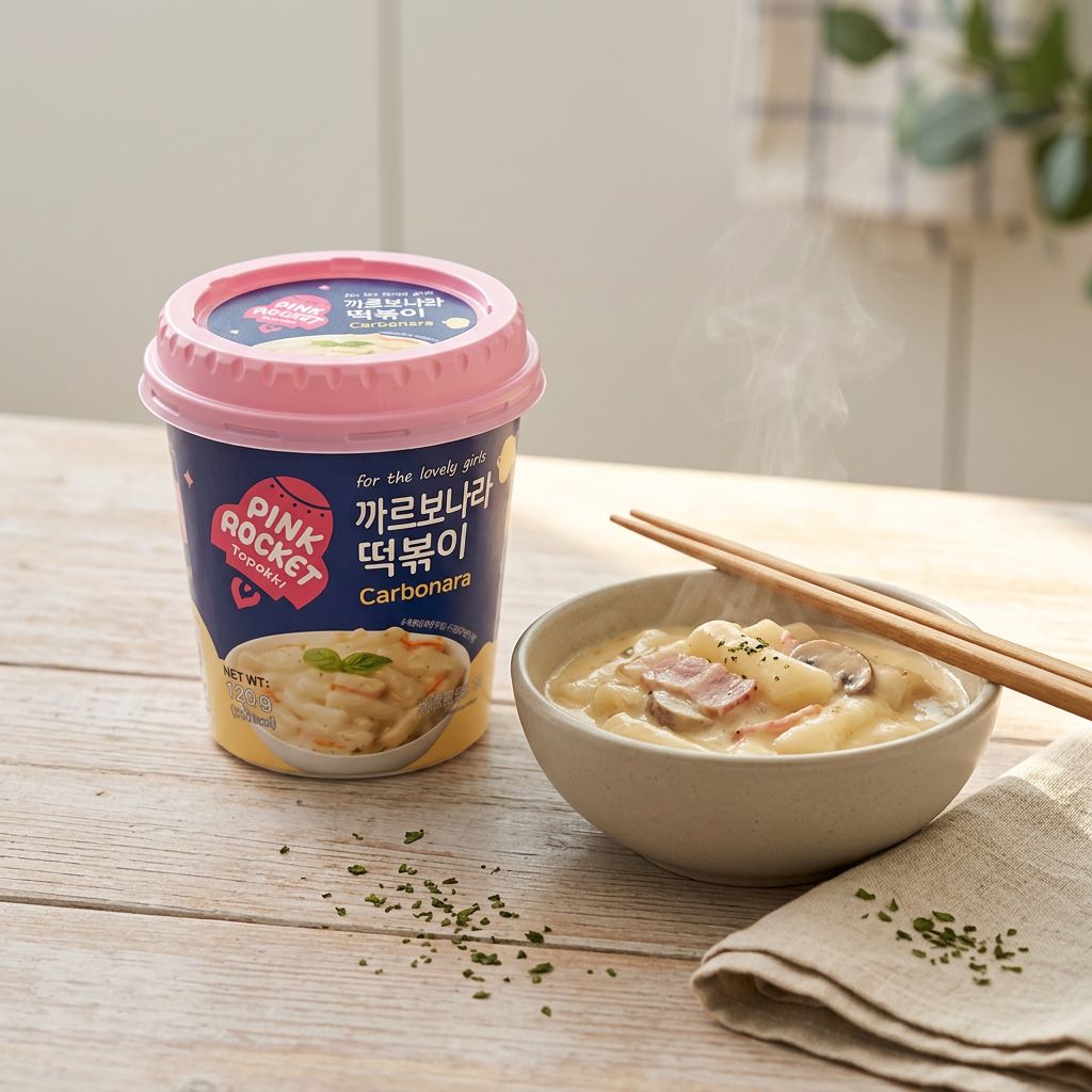 Youngpoong Pink Rocket Cup Topokki Carbonara