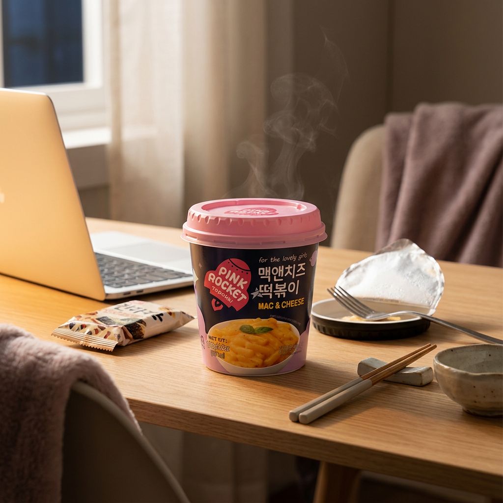 Youngpoong Pink Rocket Cup Tteokbokki Mac & Cheese
