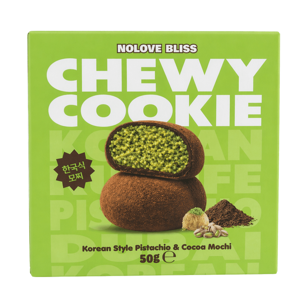NoLove Bliss Galleta Masticable de Pistacho, Cacao y Mochi