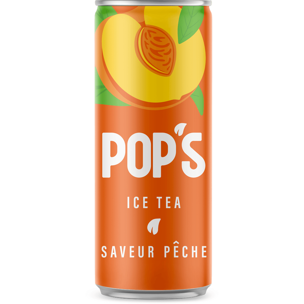 Bebida de Té Helado con Melocotón Pop's en Lata