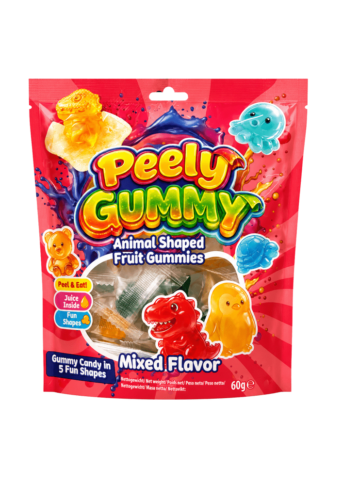 Peely Gomitas de Frutas con Forma de Animales Surtidas de Sabores