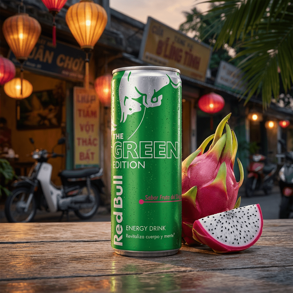 Red Bull Energy Drink Green Edition Fruta del Dragón
