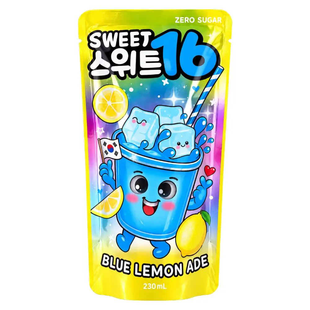 Sweet16 limón azul con gas sin azúcar