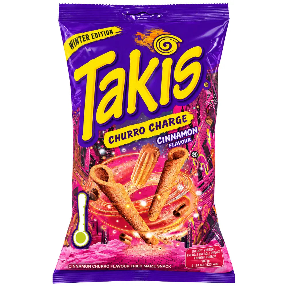 Takis Edición de invierno Churro Charge sabor canela