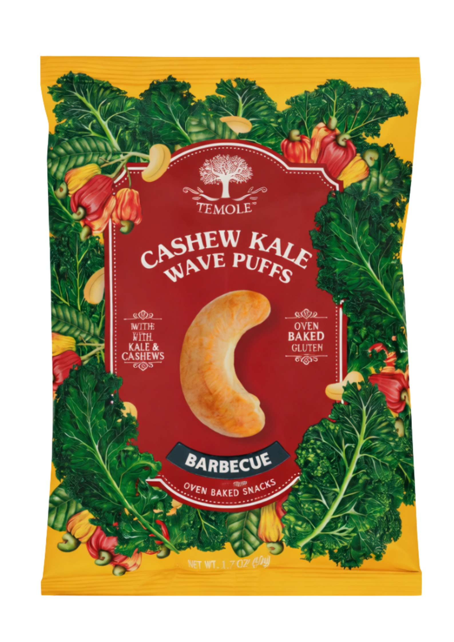 Temole Cashew Kale Wave Puffs Barbecue - My American Shop