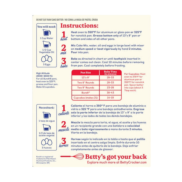 Betty Crocker Cake Mix Devil's Food - My American Shop