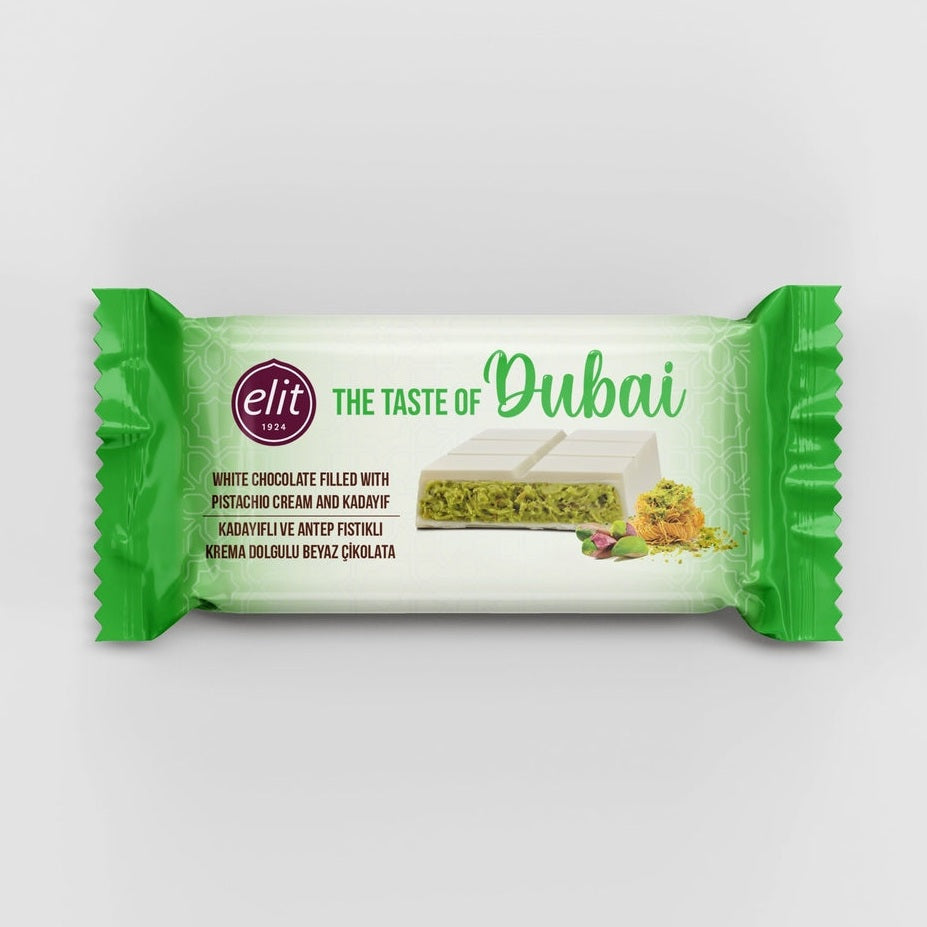 Elit Dubai White Chocolate & Pistachio - My American Shop