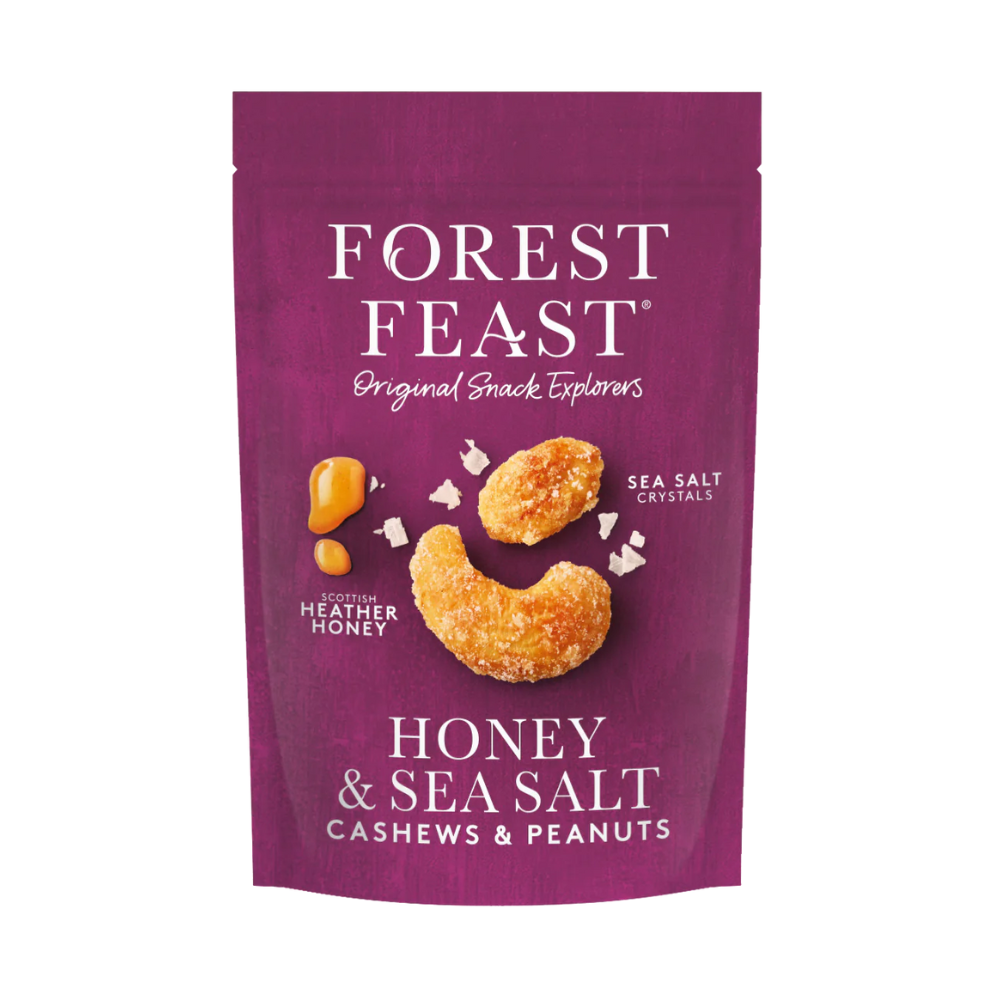 Forest Feast Anacardos y Cacahuetes Tostados con Miel y Sal Marina