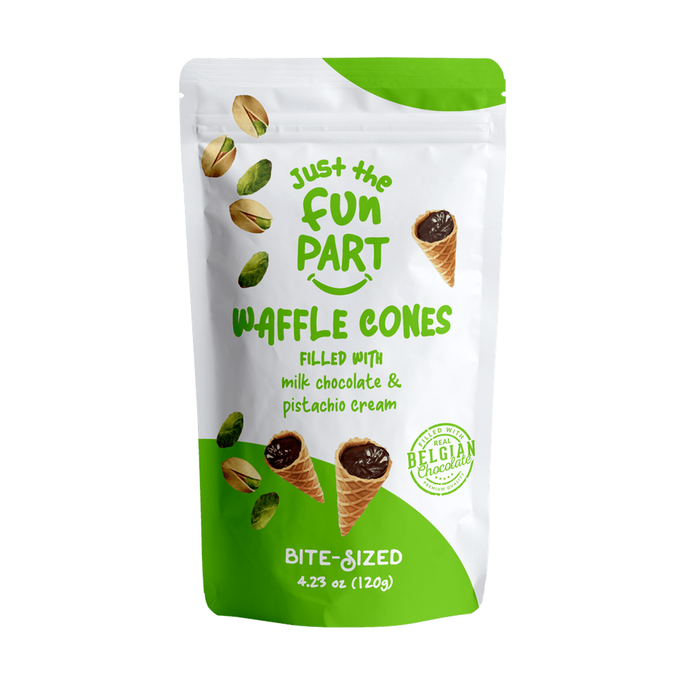 La parte divertida Chocolate con leche y crema de pistacho