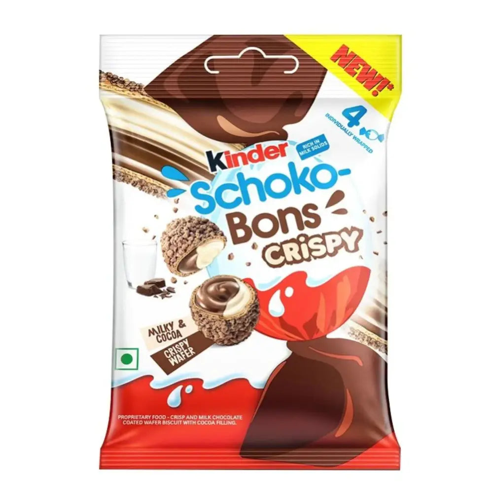 Kinder Schoko Bons Crispy Small 22g : bouchée chocolat crispy crème lait format individuel
