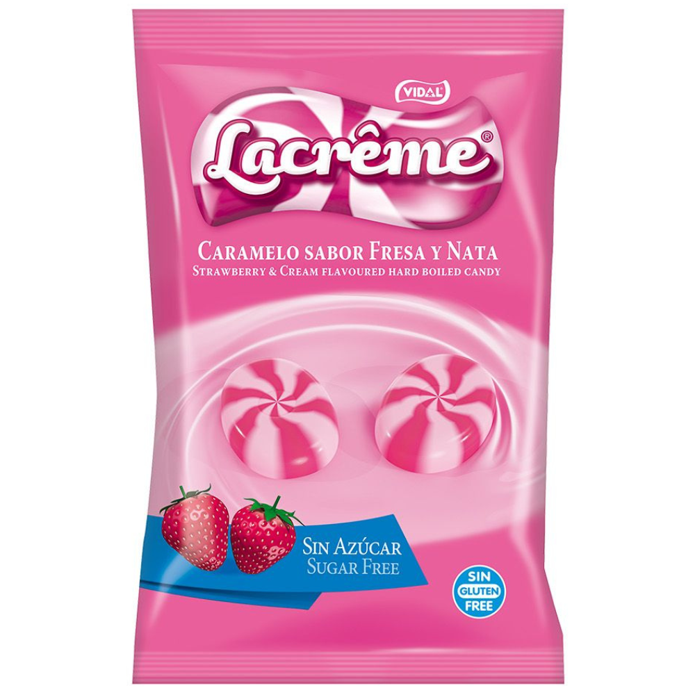 Vidal Lacrême Sugar Free Strawberry & Cream Small - My American Shop