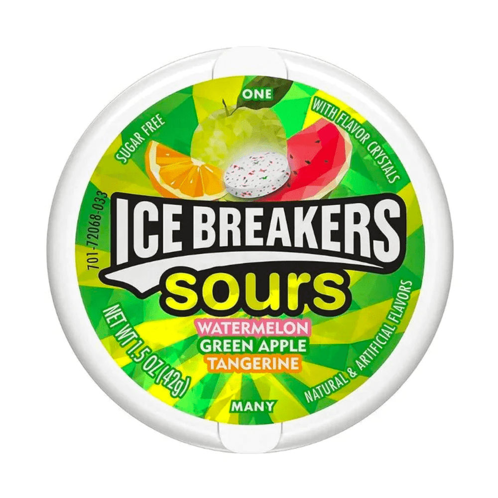 Ice Breakers Sours Sandía Manzana verde Mandarina
