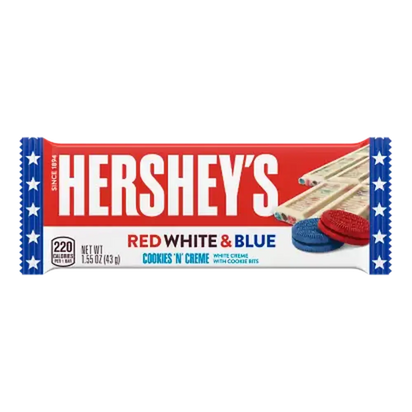 Hershey's Bar Cookies & Cream Red White Blue - My American Shop France