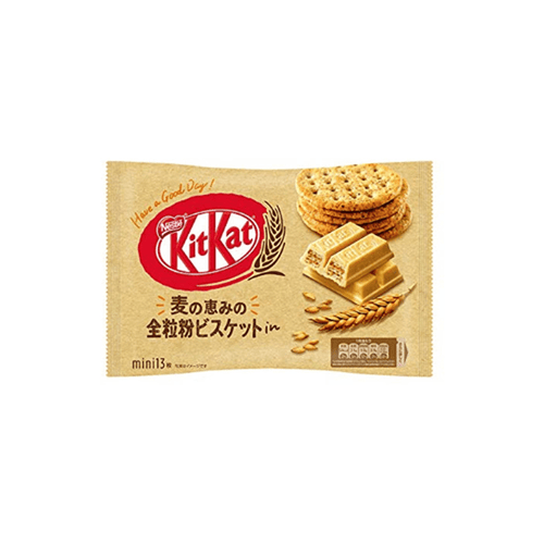 Kit Kat Mini Whole Wheat Flour Biscuit 10 Pieces - My American Shop France